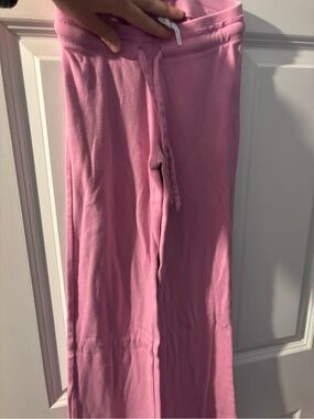 Pink Drawstring Lounge Pants out from under size xs